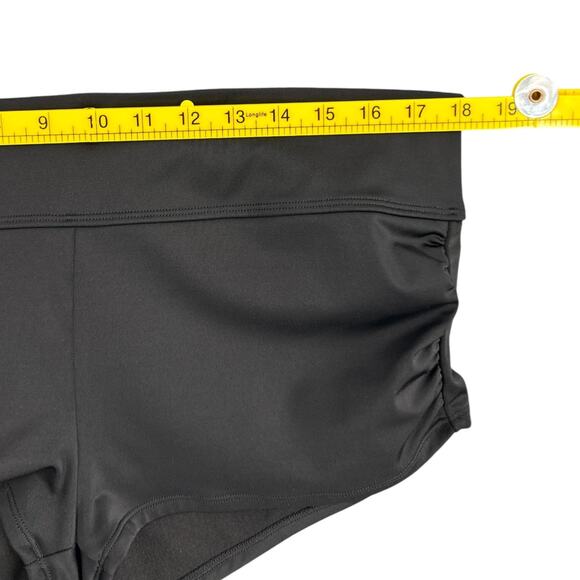 ATHLETA Black Ruched Athletic Spandex Blend Gym Workout Shorts XL - Picture 6 of 7